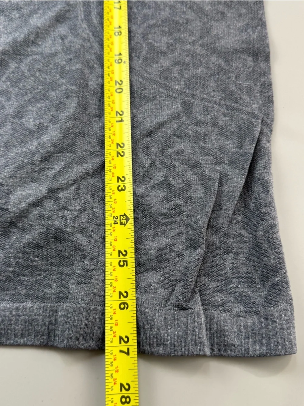 Lululemon Swiftly Tech SS Print Top Womens Gray Heathered Size 8